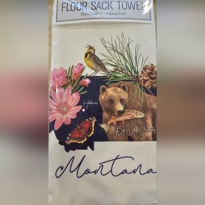 Montana State Big Sky Dish Towel For Home Or Gift FLOUR Sack Towel 30x30 NEW
